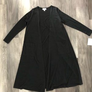 Lularoe Sarah duster cardigan- Black NWT
